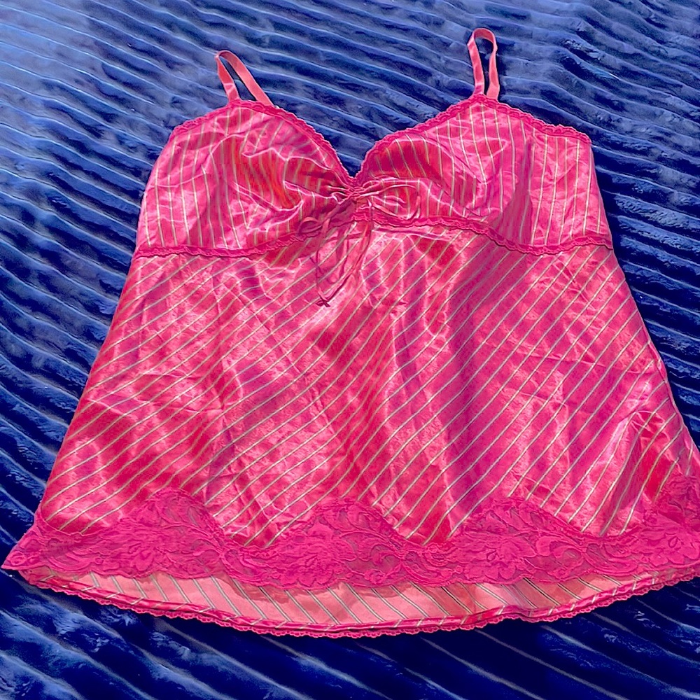 Pink silk Werner’s sleepwear size large